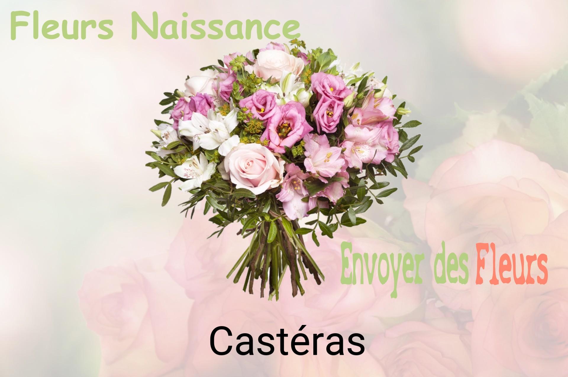 Bouquet de fleurs de naissance livré à Castéras